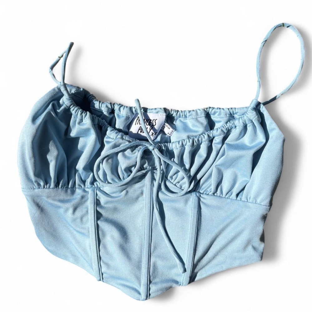 Princess Polly Light Blue Corset Top